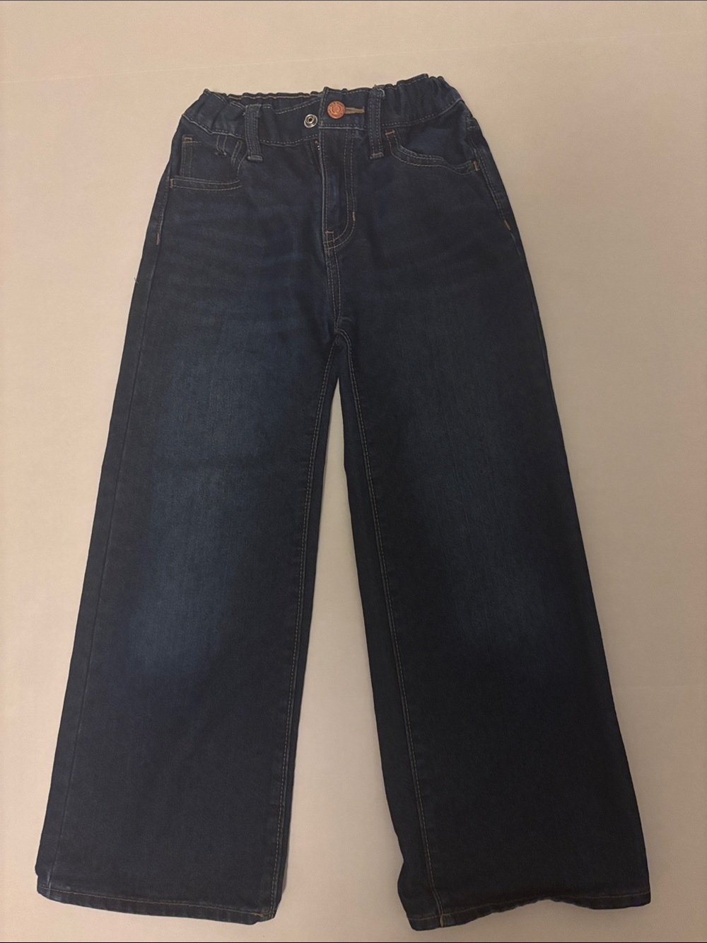 Old Navy Dark Indigo High-Rise Baggy Wide-Leg Jeans. Size 8